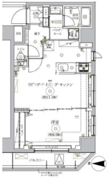 リルシアシティ東向島 306 間取り図