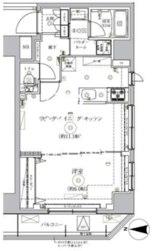 リルシアシティ東向島 405 間取り図