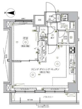 リルシアシティ東向島 501 間取り図