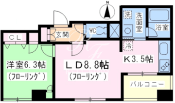 ブロッサムツクダ 701 間取り図