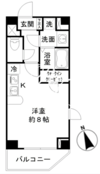 サクレ九段上 202 間取り図