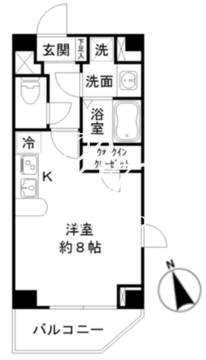 サクレ九段上 302 間取り図