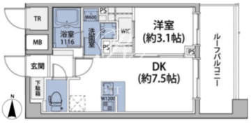 ルネサンスコート押上 702 間取り図