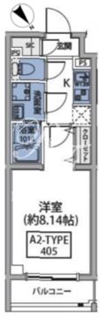 ルネサンスコート新宿余丁町 405 間取り図