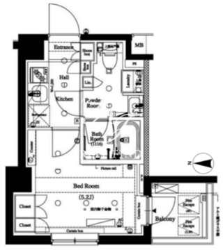 アークマーク品川中延ｓｔａ． 207 間取り図