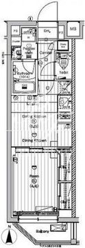 プレミアムキューブ新宿中井 405 間取り図