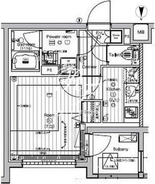 プレミアムキューブ新宿中井 308 間取り図