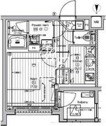 プレミアムキューブ新宿中井 408 間取り図