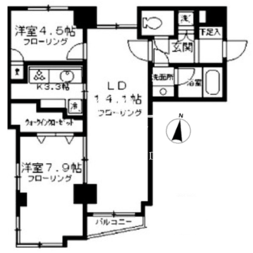 KDXレジデンス日本橋浜町 803 間取り図