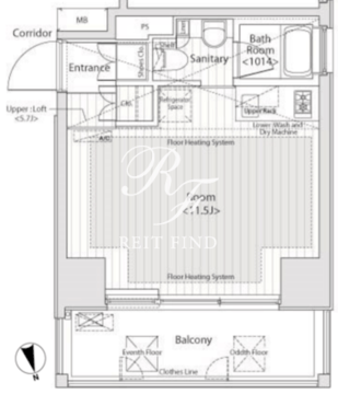 カスタリア中延 1001 間取り図