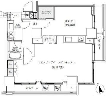 パークキューブ愛宕山タワー 2703 間取り図