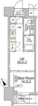 JP noie 門前仲町 403 間取り図