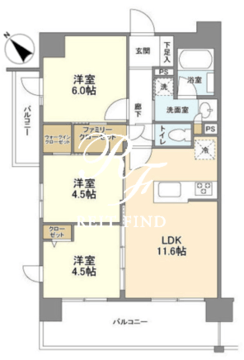 ジニア浅草 901 間取り図