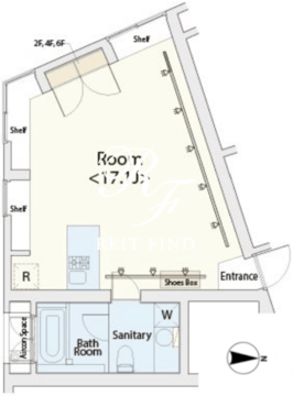 カスタリア恵比寿 701 間取り図