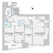 ザ・グランクラッセ日本橋イースト 406 間取り図