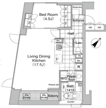 コンフォリア代官山青葉台 501 間取り図