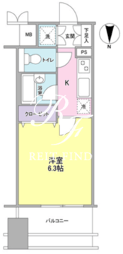 プロスペクト・グラーサ広尾 1303 間取り図
