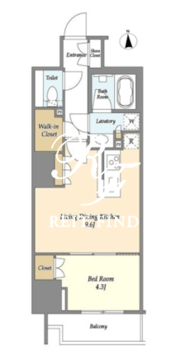 アスール両国 901 間取り図