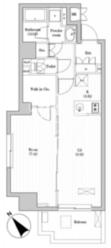 文京本駒込レジデンス 101 間取り図