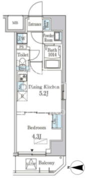 グランパセオ清澄白河 201 間取り図
