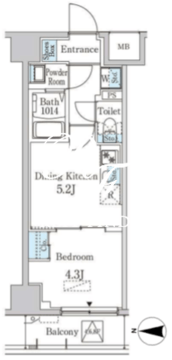グランパセオ清澄白河 603 間取り図