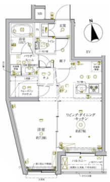 クレイシアIDZ新宿落合ディアコート 201 間取り図
