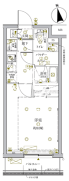 クレイシアIDZ新宿落合ディアコート 104 間取り図