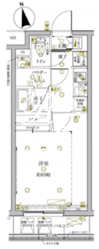 クレイシアIDZ新宿落合ディアコート 307 間取り図