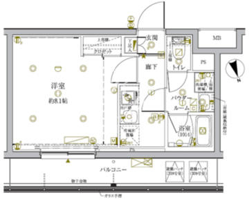 クレイシアIDZ新宿落合ディアコート 209 間取り図