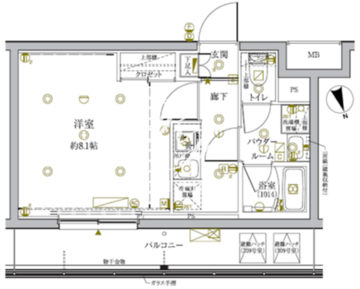 クレイシアIDZ新宿落合ディアコート 309 間取り図