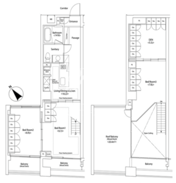 BPRレジデンス渋谷 1206 間取り図