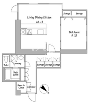 渋谷プロパティータワー 1507 間取り図