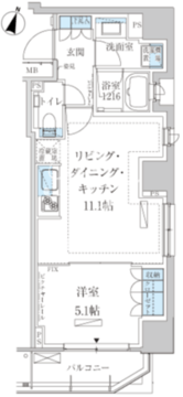 パークアクシス赤坂見附 801 間取り図