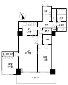 代官山アドレスザ・タワー 2806 間取り図