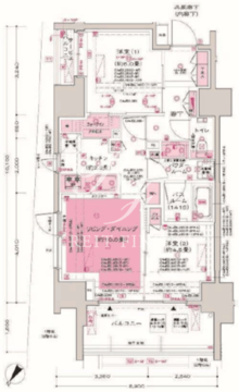 ディームス大井町 1203 間取り図