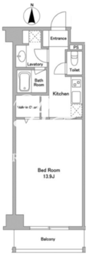 ラクラス麻布十番 902 間取り図
