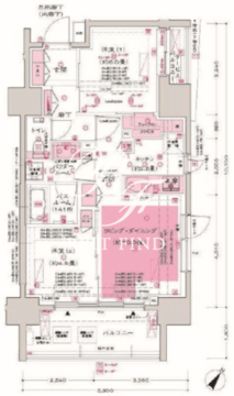 ディームス大井町 202 間取り図