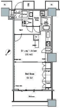 ザ東京タワーズミッドタワー 2419 間取り図