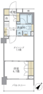 ラドゥセール浅草橋 404 間取り図