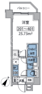 ルネサンスコート巣鴨 201 間取り図