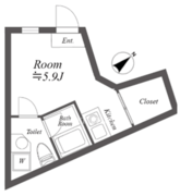 ルクレ神宮前 306 間取り図