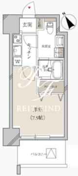 プライマル月島 503 間取り図