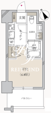 プライマル月島 605 間取り図