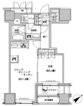 ウエストパークタワー池袋 312 間取り図