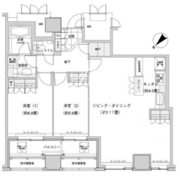 ウエストパークタワー池袋 2803 間取り図