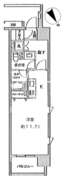クリオ五反田 508 間取り図