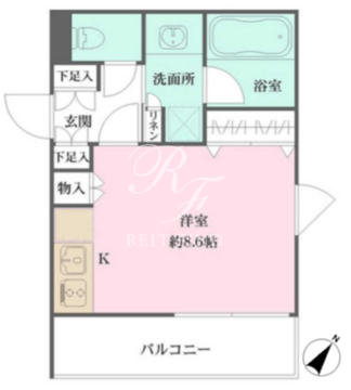 Ｃｏｅｕｒ　ｂｌａｎｃ高輪 504 間取り図
