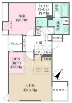 Ｃｏｅｕｒ　ｂｌａｎｃ高輪 101 間取り図