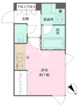 Ｃｏｅｕｒ　ｂｌａｎｃ高輪 503 間取り図