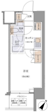 JMFレジデンス北品川 406 間取り図
